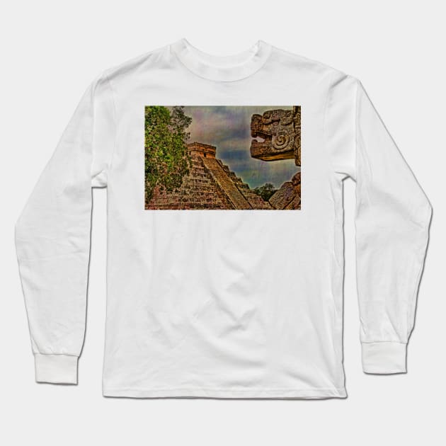 Looking at El Castillo Long Sleeve T-Shirt by vadim19